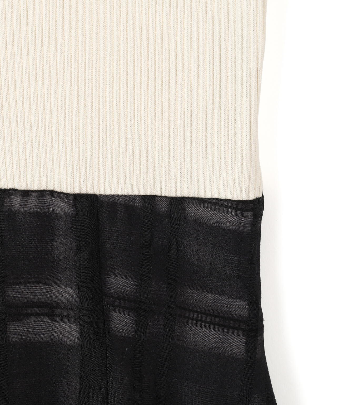 ポロ衿ドッキングワンピース