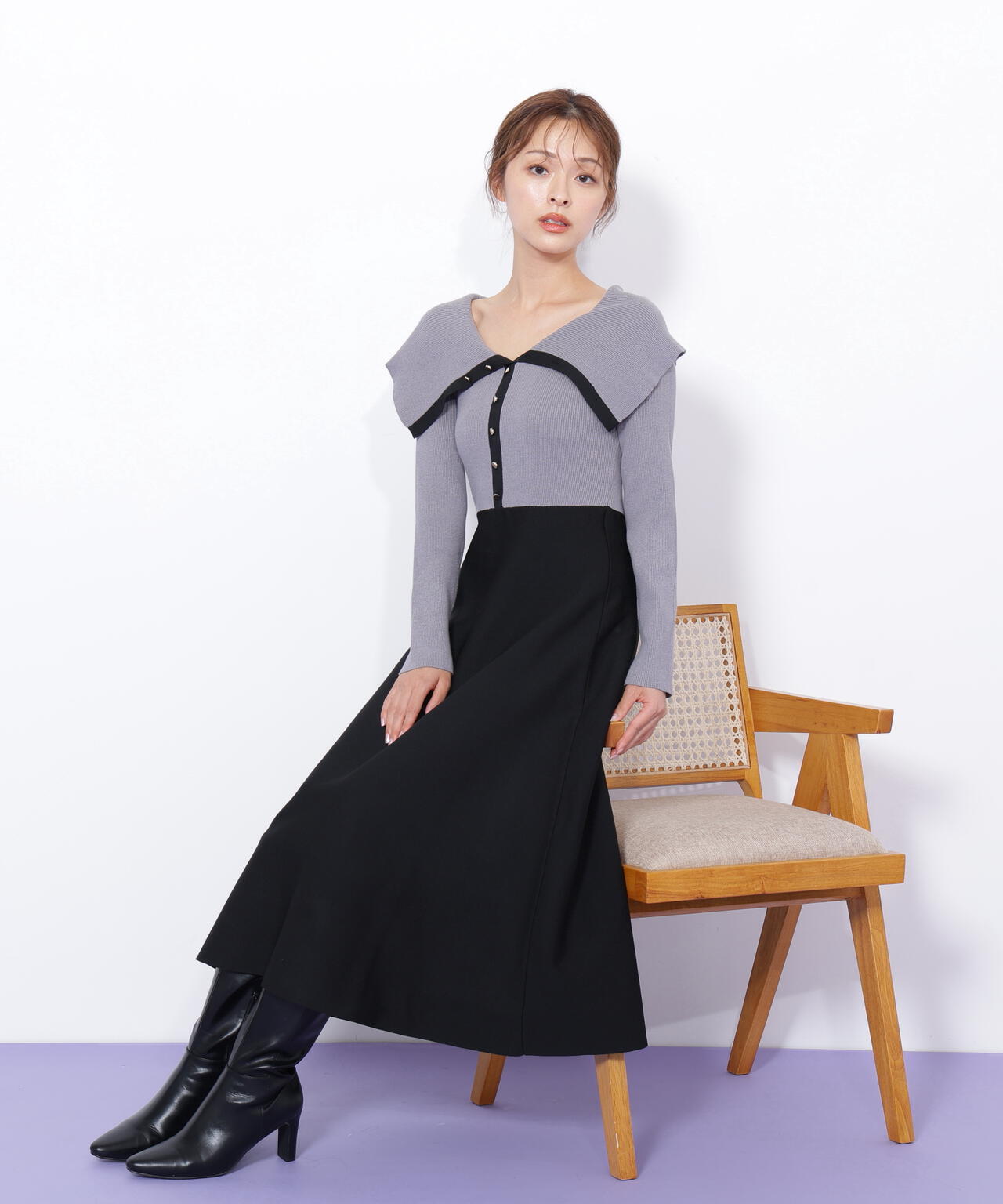 ビッグカラーニットワンピース | JILL by JILL STUART（ジル バイ ジル