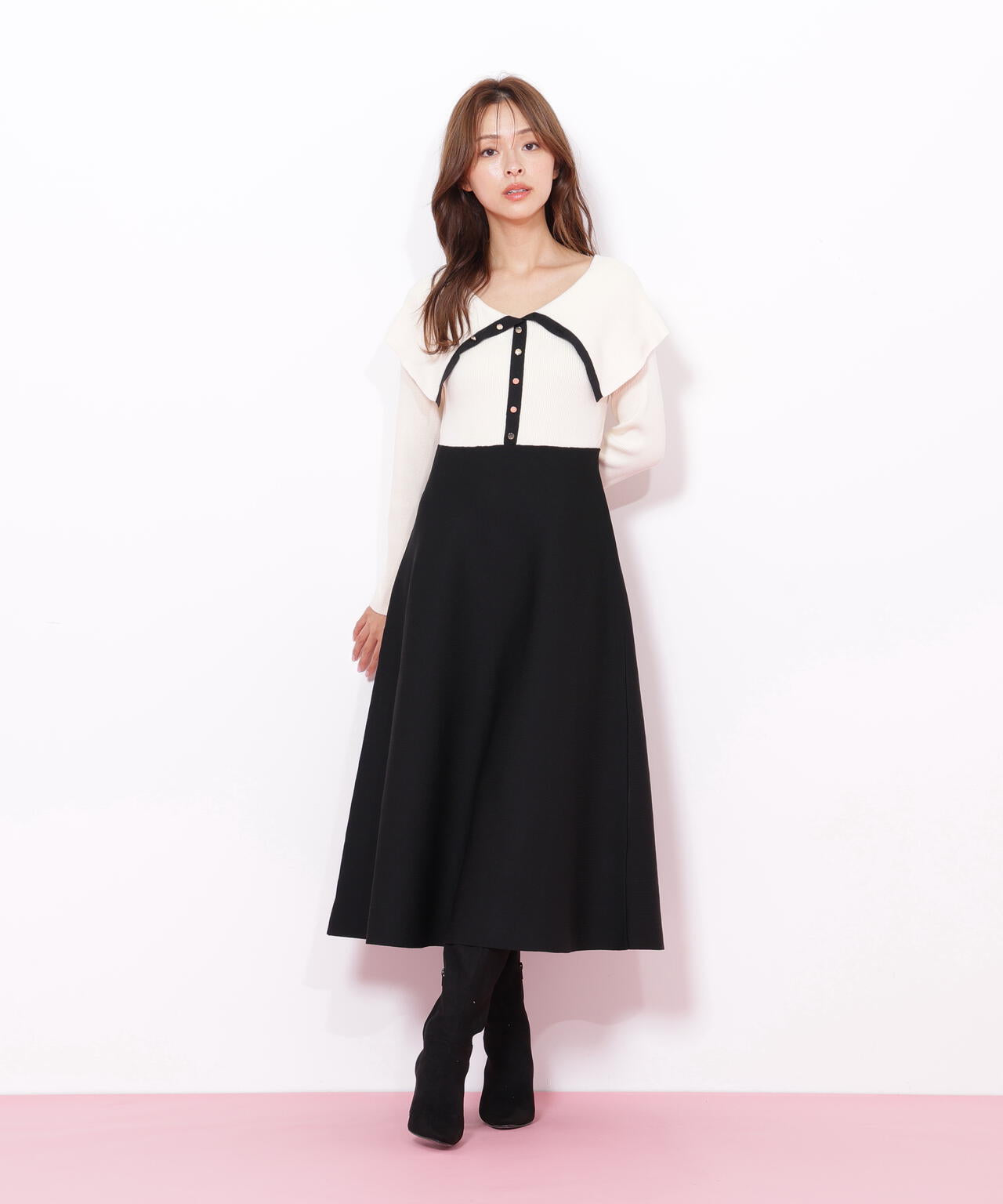 ビッグカラーニットワンピース | JILL by JILL STUART（ジル バイ ジル