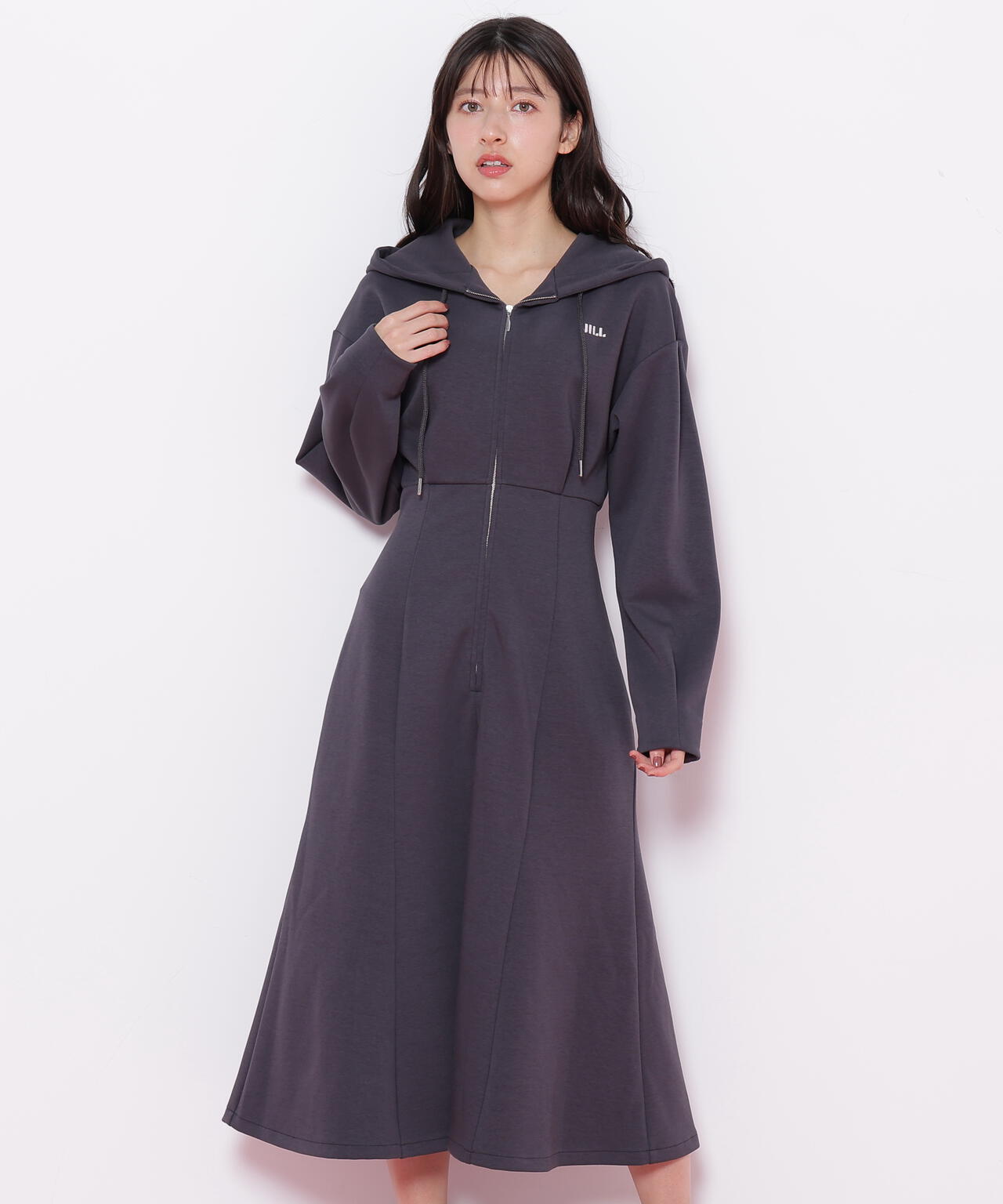 ダイバーフーディーロングワンピース