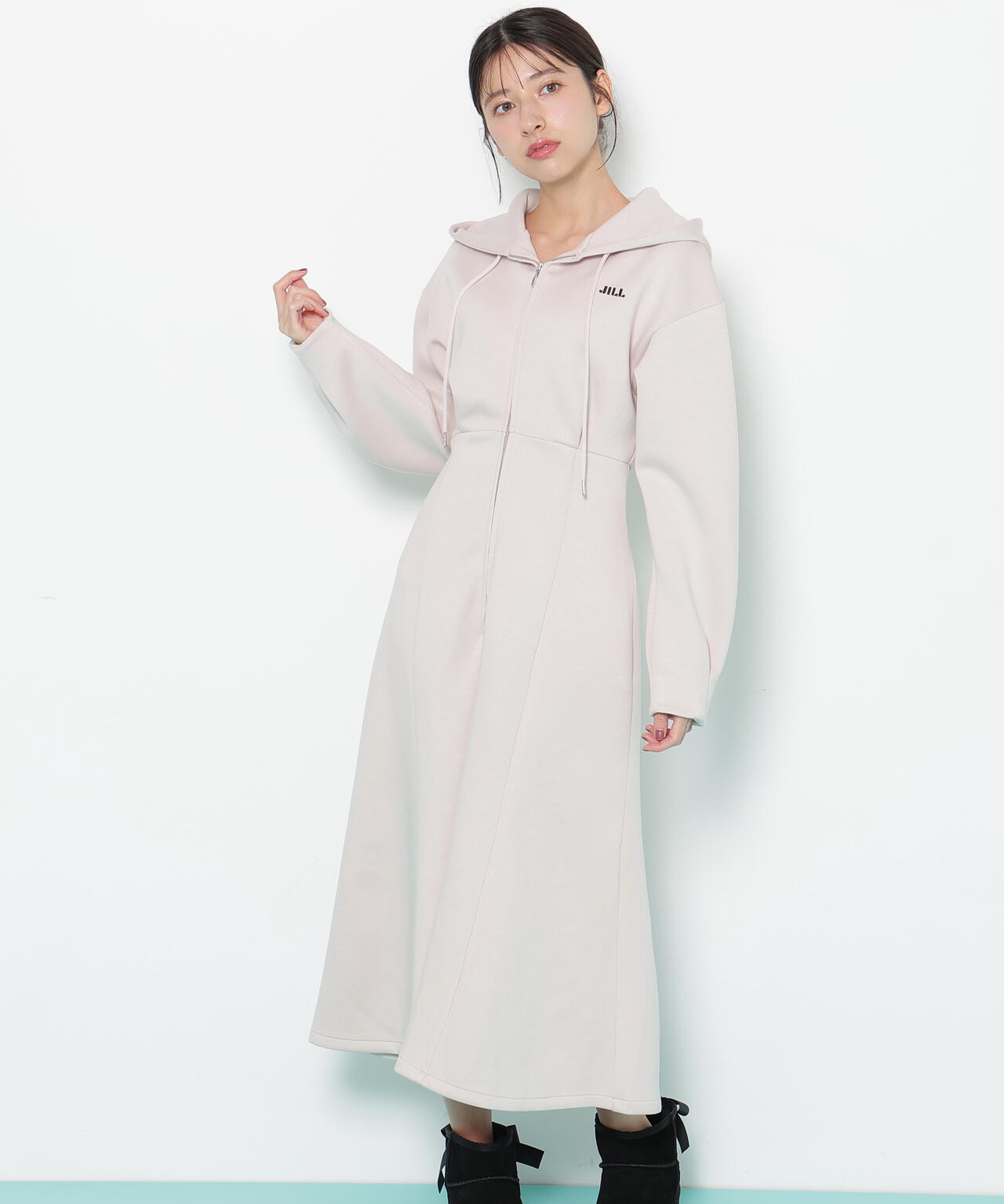 ダイバーフーディーロングワンピース