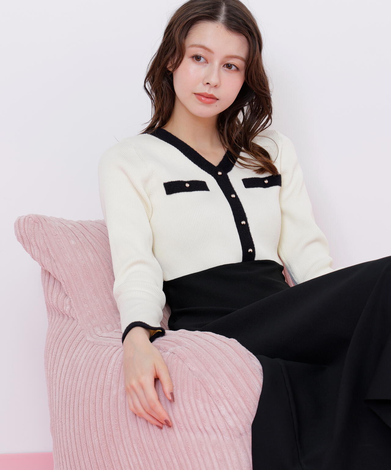 モールヤーントリミングニットワンピース | JILL by JILL STUART（ジル