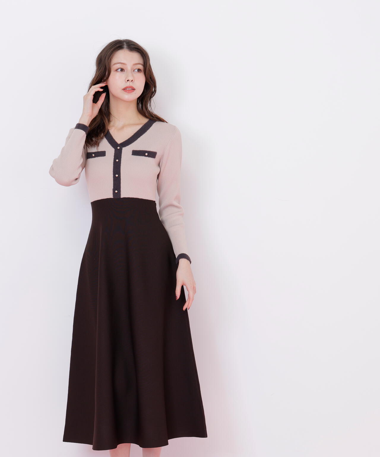 モールヤーントリミングニットワンピース | JILL by JILL STUART（ジル