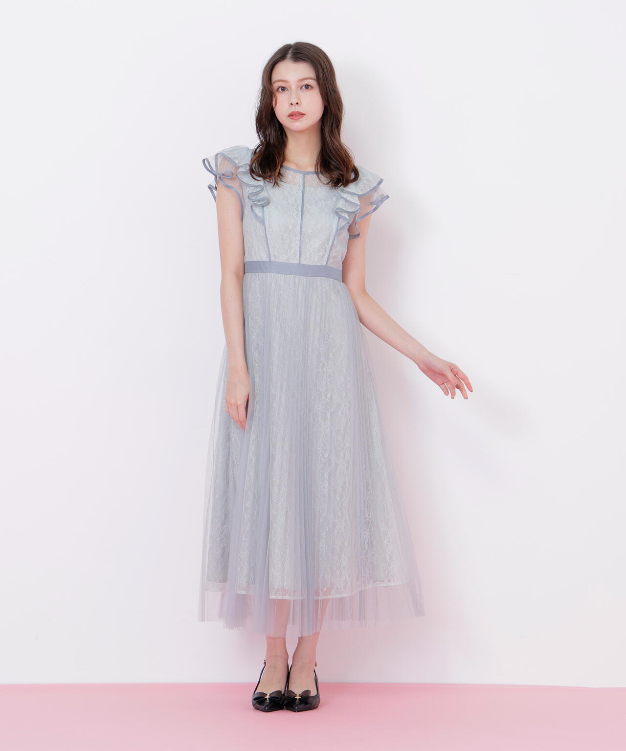 現行　極美品　JILLSTUART 　2024　ロングワンピース　レース　花柄 JILL by JILL STUART（ジルバイジルスチュアート）の