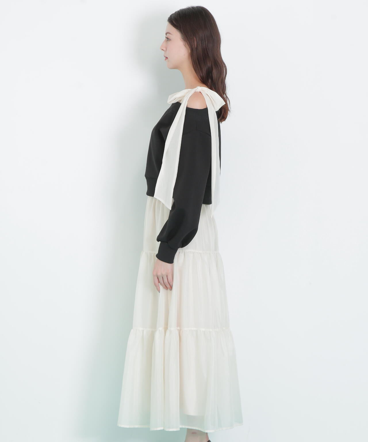 肩リボンスウェットセットアップ