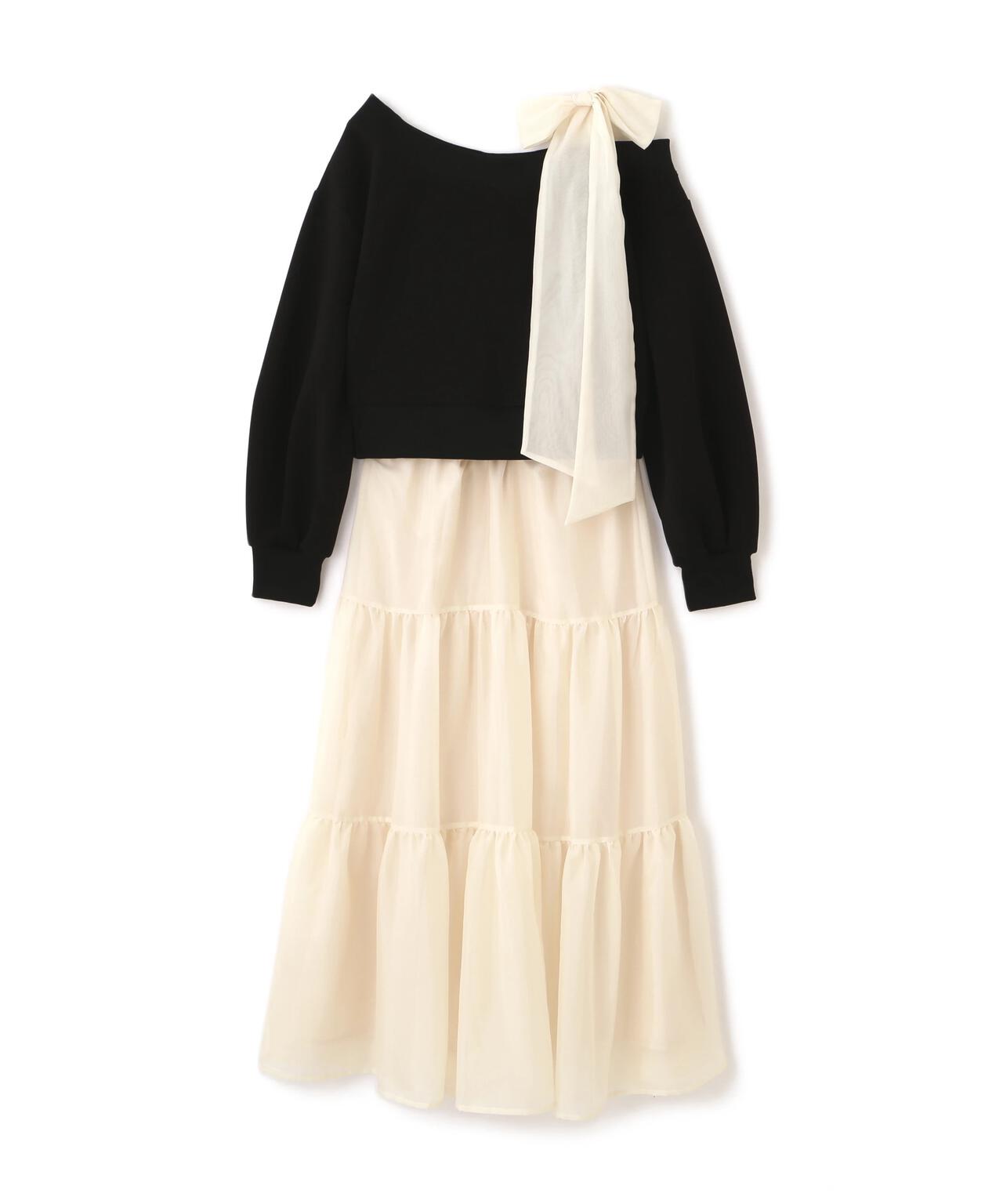 肩リボンスウェットセットアップ