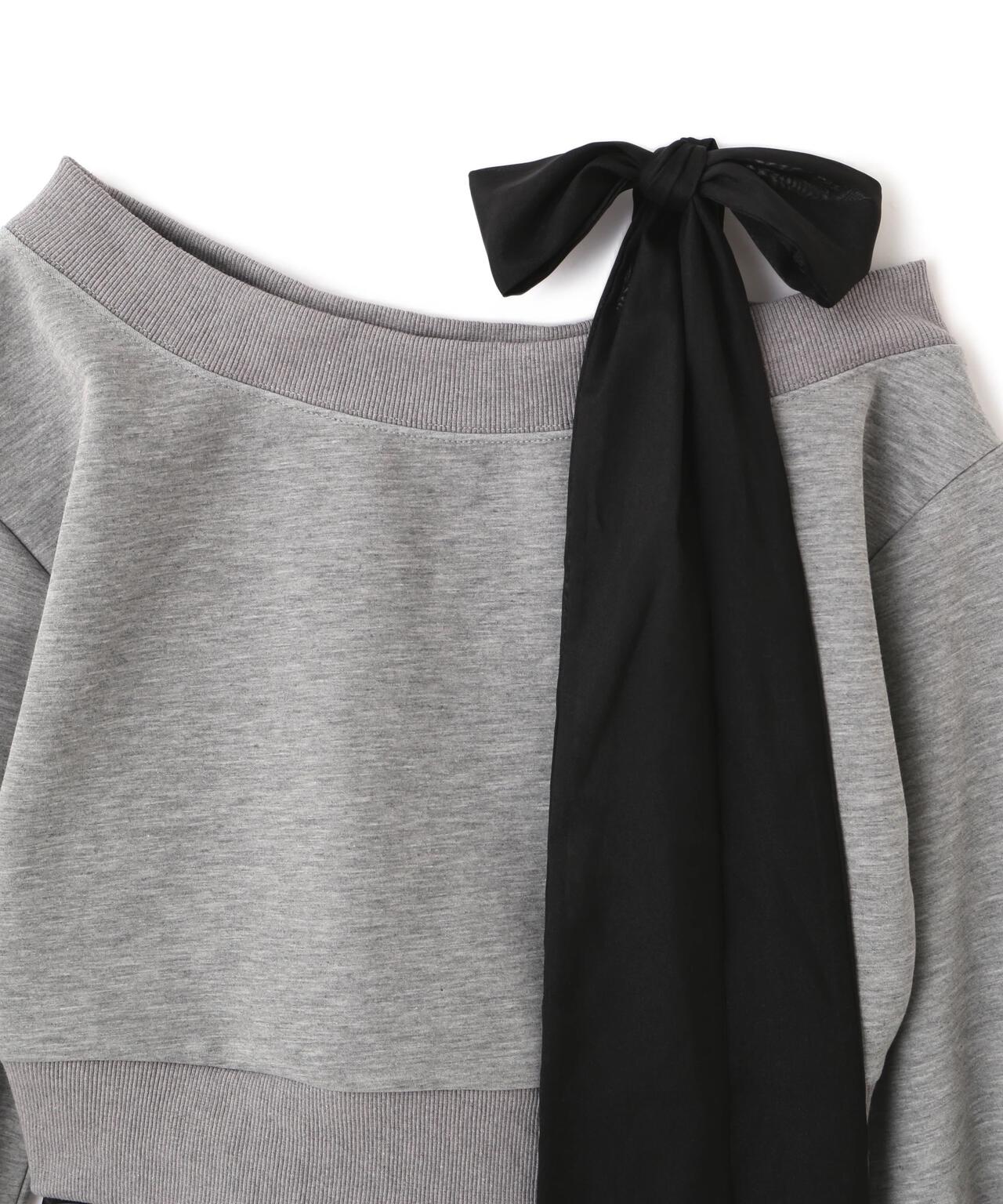 肩リボンスウェットセットアップ