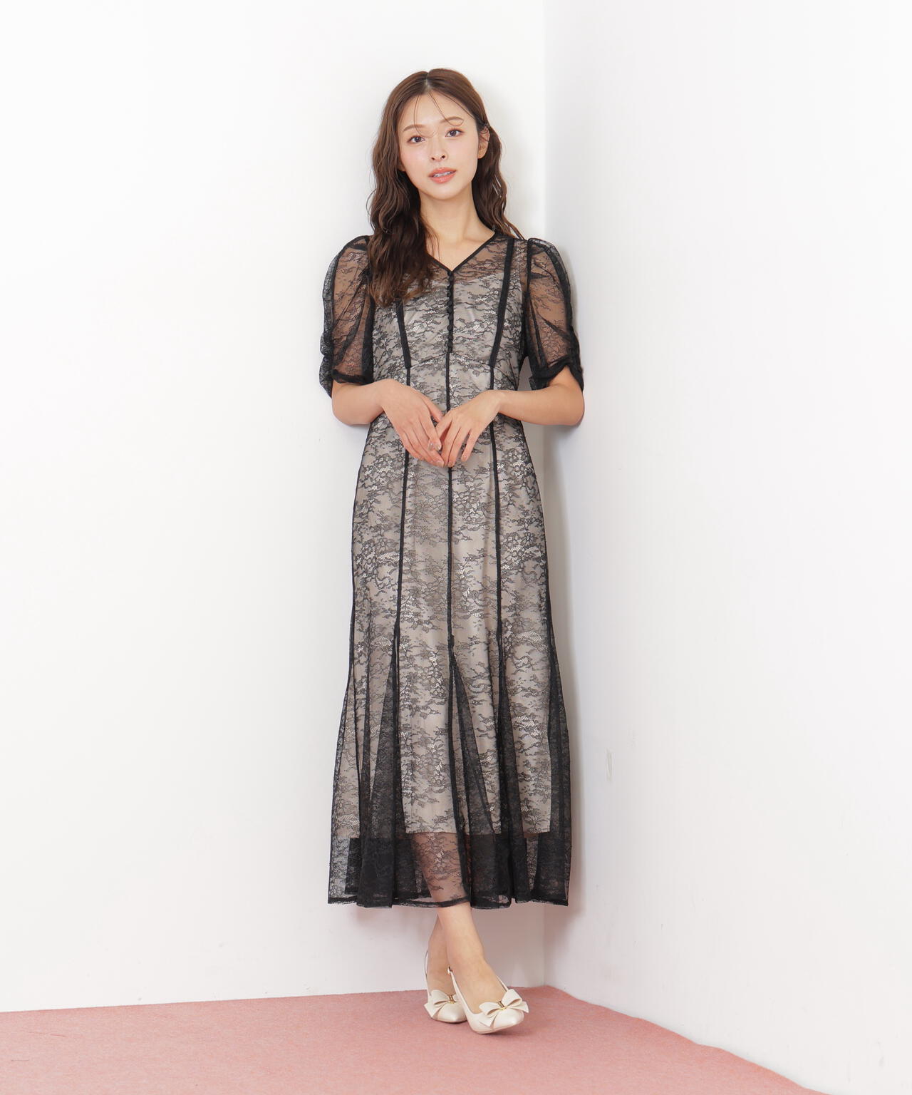 ラメコードレースバイカラードレス | JILL by JILL STUART（ジル