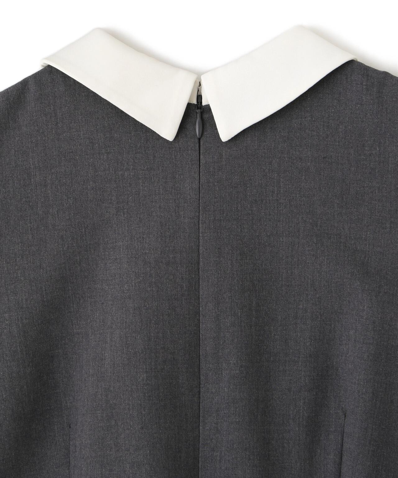 ジャケットレイヤードワンピース