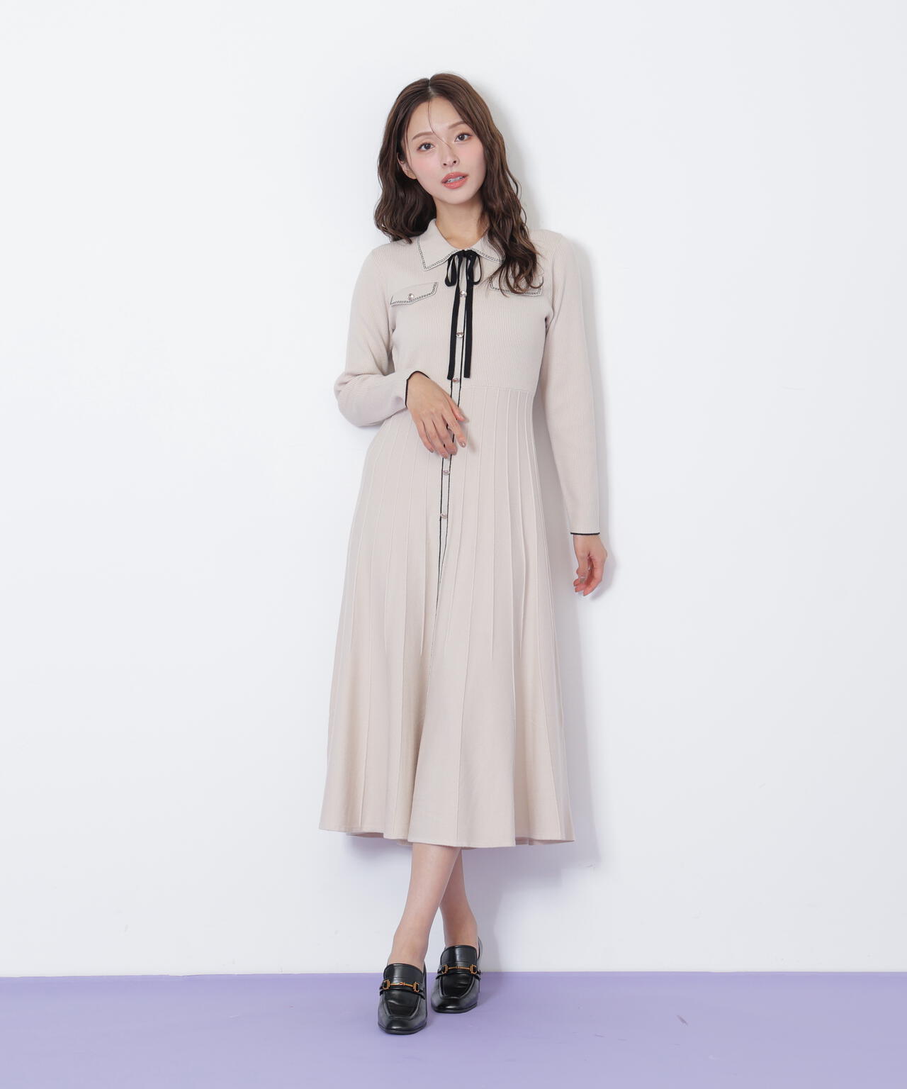 ワンピース Gillian レイヤード風襟付ワンピース｜ジルバイジルスチュアートの通販