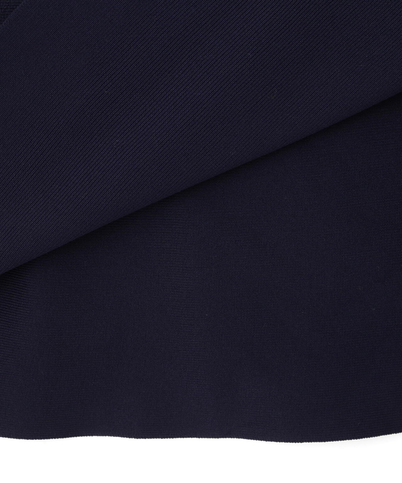 Vネック配色ラインフレアワンピース