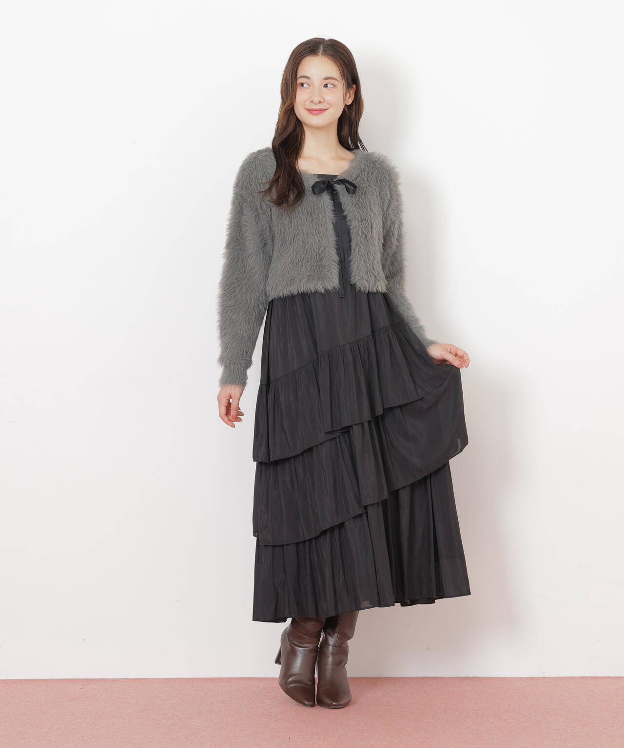 【JILL bv JILLSTUART】 キャミワンピースフェザーニットセット キャミワンピースフェザーニットセット | JILL by JILL STUART（ジル
