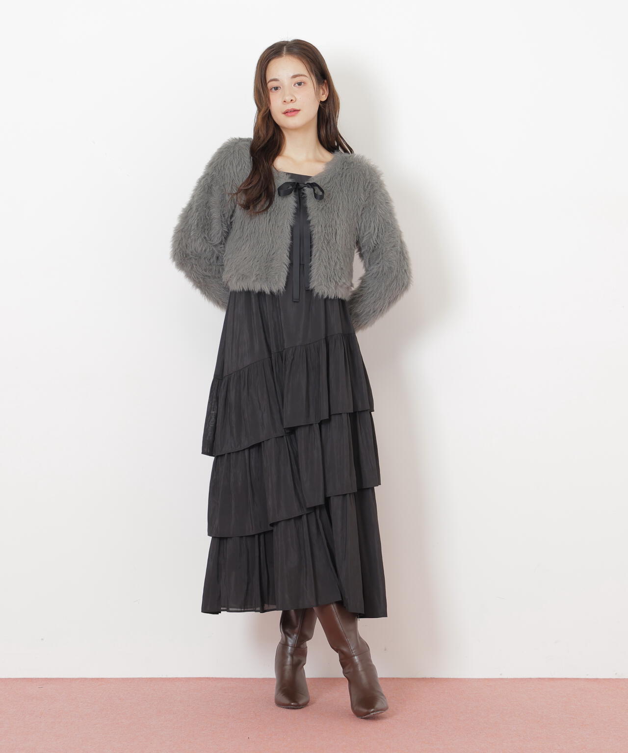 【JILL bv JILLSTUART】 キャミワンピースフェザーニットセット キャミワンピースフェザーニットセット | JILL by JILL STUART（ジル