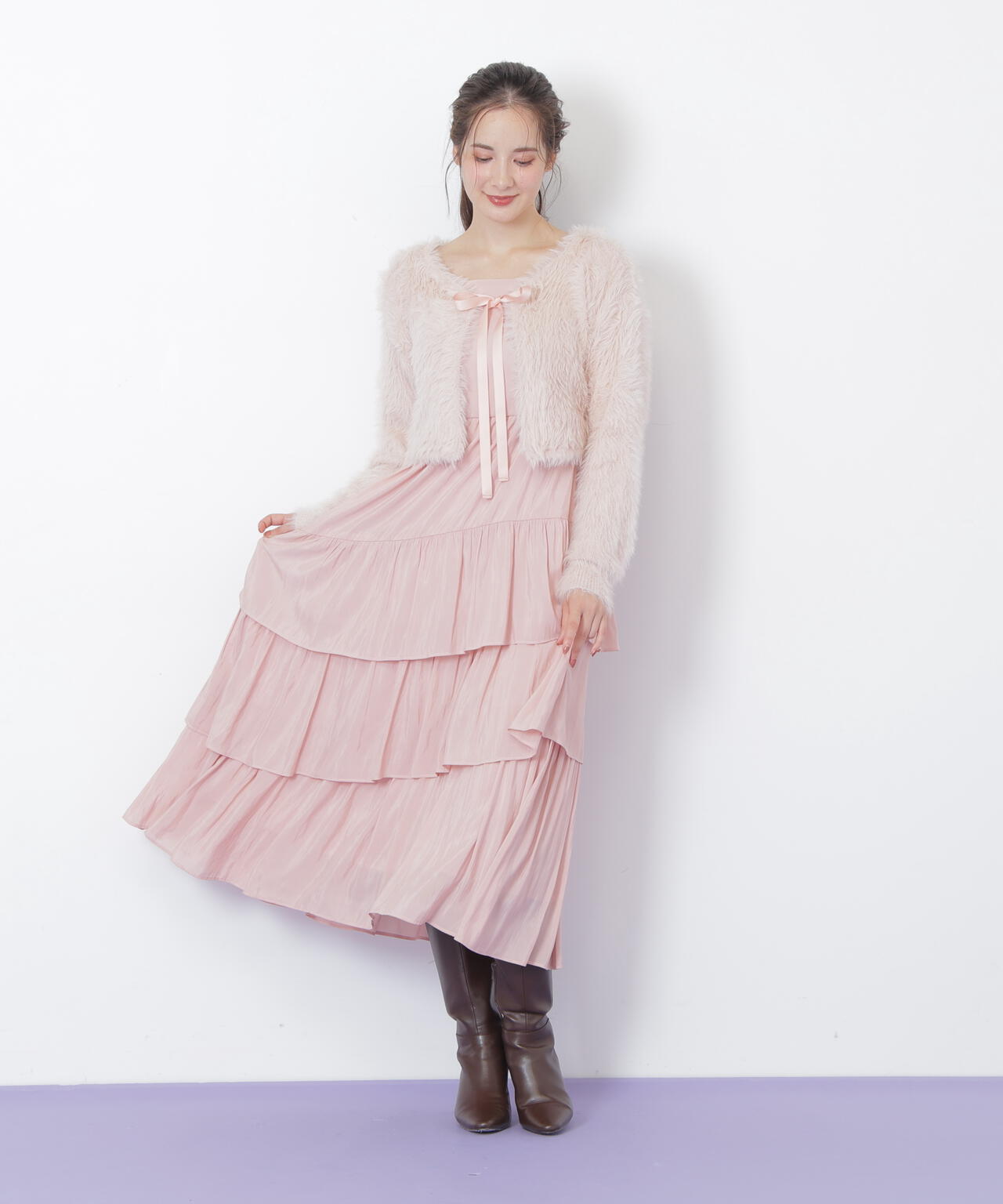 【JILL bv JILLSTUART】 キャミワンピースフェザーニットセット キャミワンピースフェザーニットセット | JILL by JILL STUART（ジル