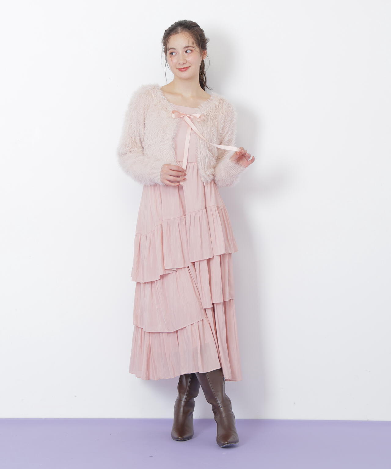 【JILL bv JILLSTUART】 キャミワンピースフェザーニットセット キャミワンピースフェザーニットセット | JILL by JILL STUART（ジル