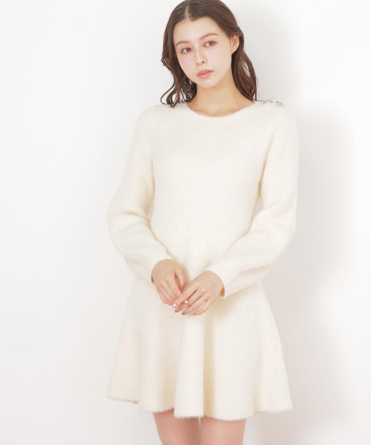 シャギーミニニットワンピース