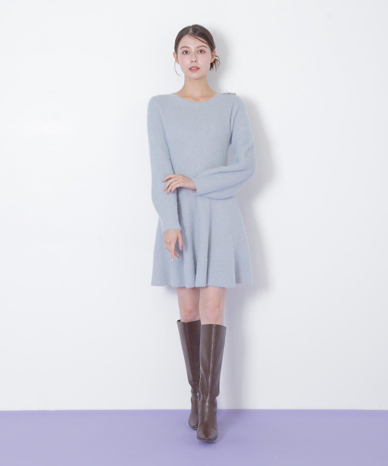 ジル バイ ジル スチュアート（JILL by JILL STUART）/シャギーミニニットワンピース シャギーミニニットワンピース | JILL by JILL STUART（ジル バイ ジル