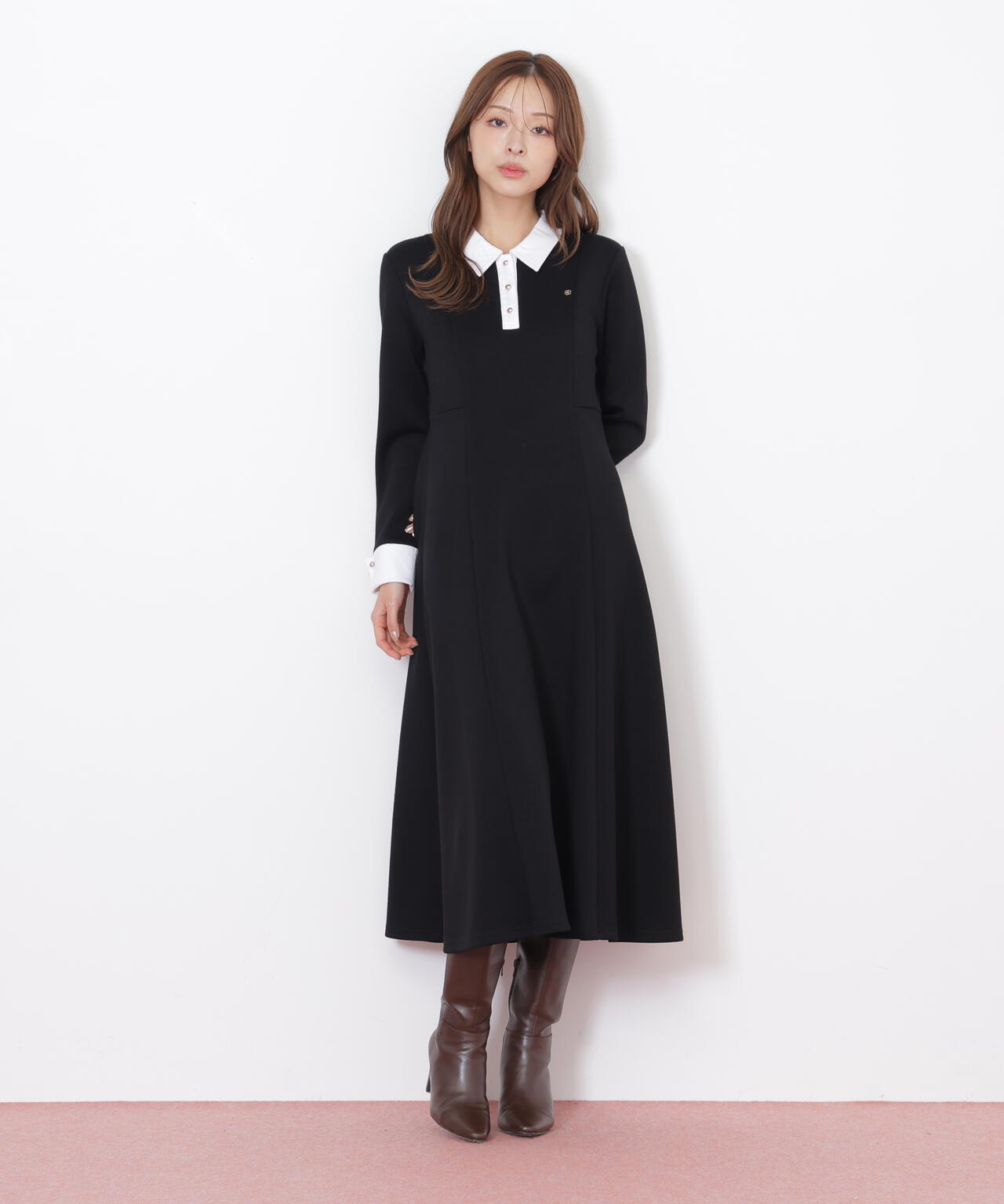 ポロ衿カットソーフレアワンピース | JILL by JILL STUART（ジル バイ