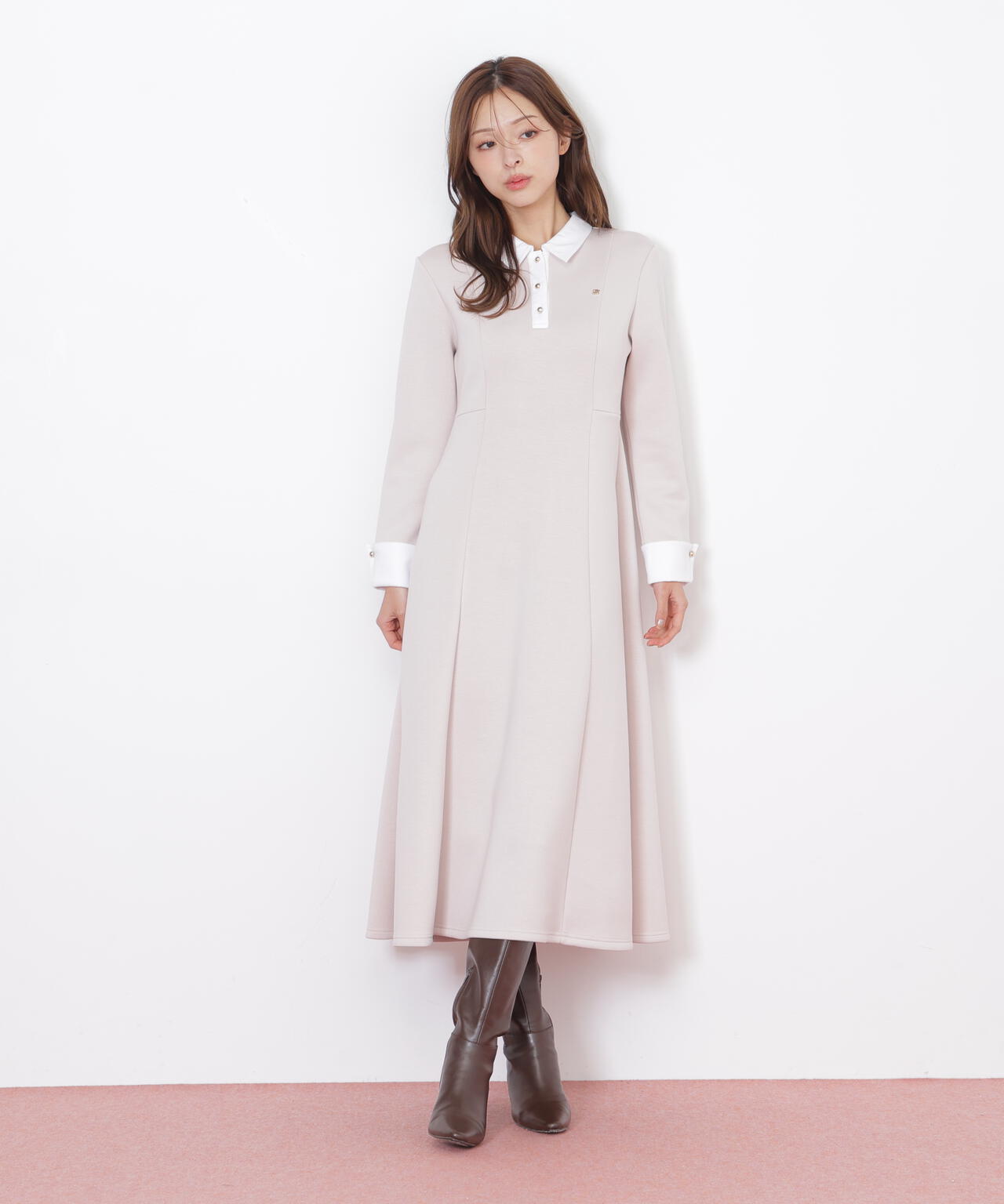 ポロ衿カットソーワンピース ポロ衿カットソーワンピース | JILL by JILL STUART（ジル バイ