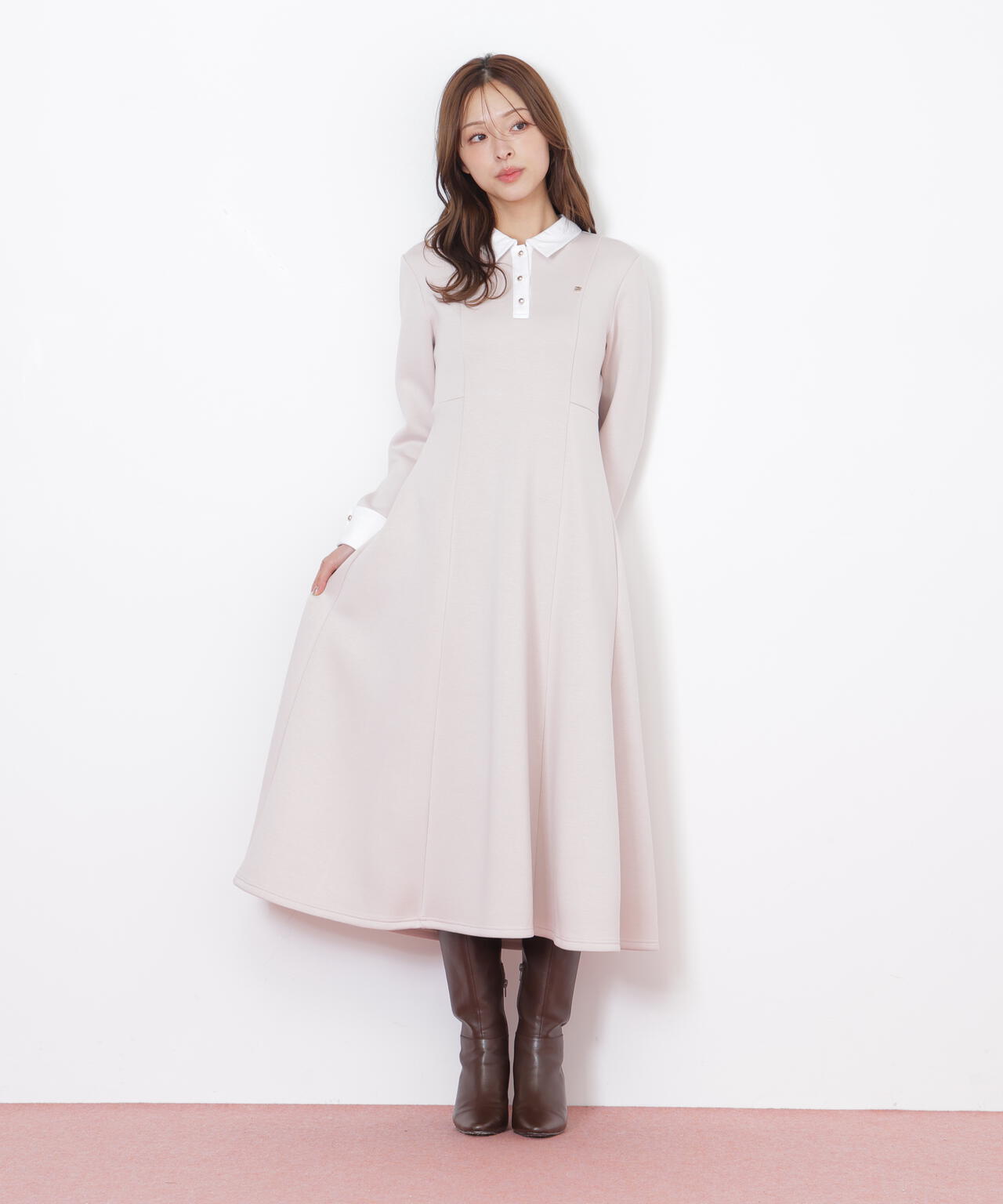 ポロ衿カットソーフレアワンピース | JILL by JILL STUART（ジル バイ