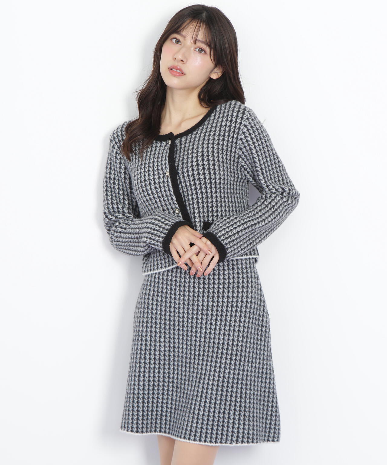 千鳥ジャガードニットセットアップ | JILL by JILL STUART（ジル バイ