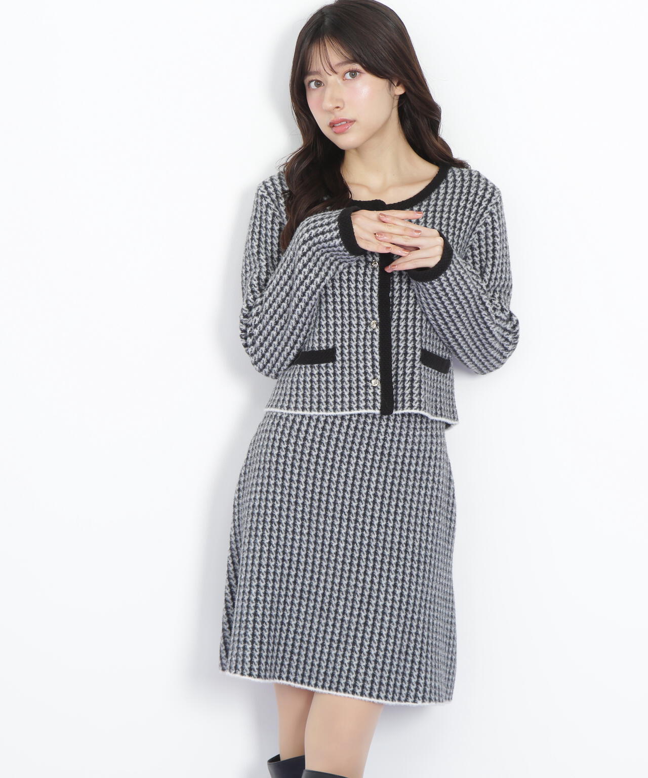 千鳥ジャガードニットセットアップ | JILL by JILL STUART（ジル バイ