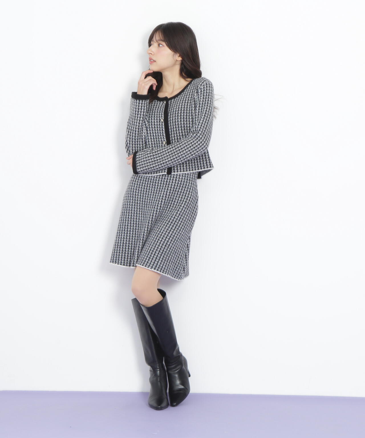 千鳥ジャガードニットセットアップ | JILL by JILL STUART（ジル バイ