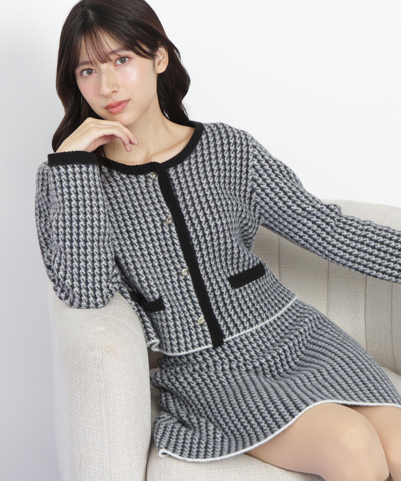 千鳥ジャガードニットセットアップ | JILL by JILL STUART（ジル