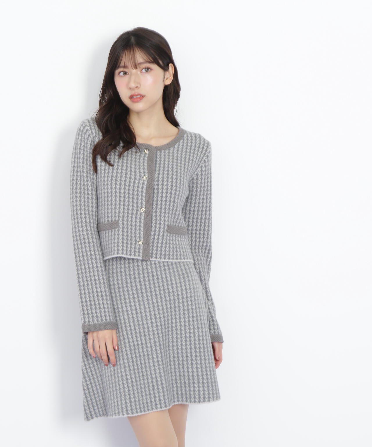 千鳥ジャガードニットセットアップ | JILL by JILL STUART（ジル バイ