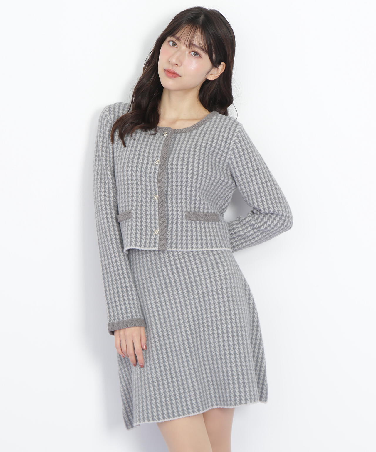千鳥ジャガードニットセットアップ | JILL by JILL STUART（ジル バイ