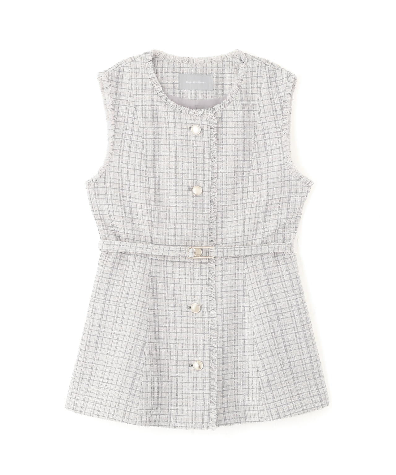 ツイードペプラムジレ