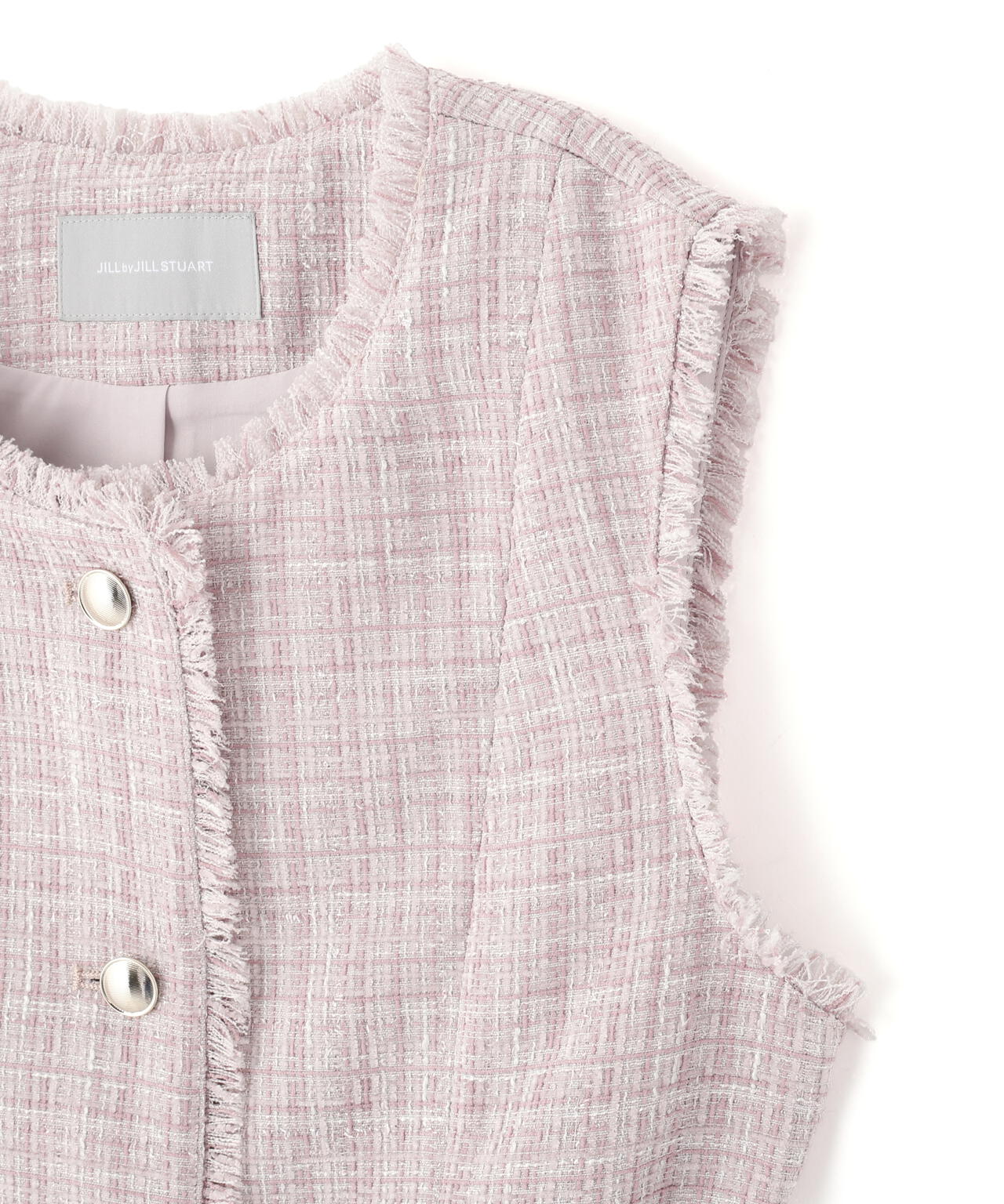 ツイードペプラムジレ