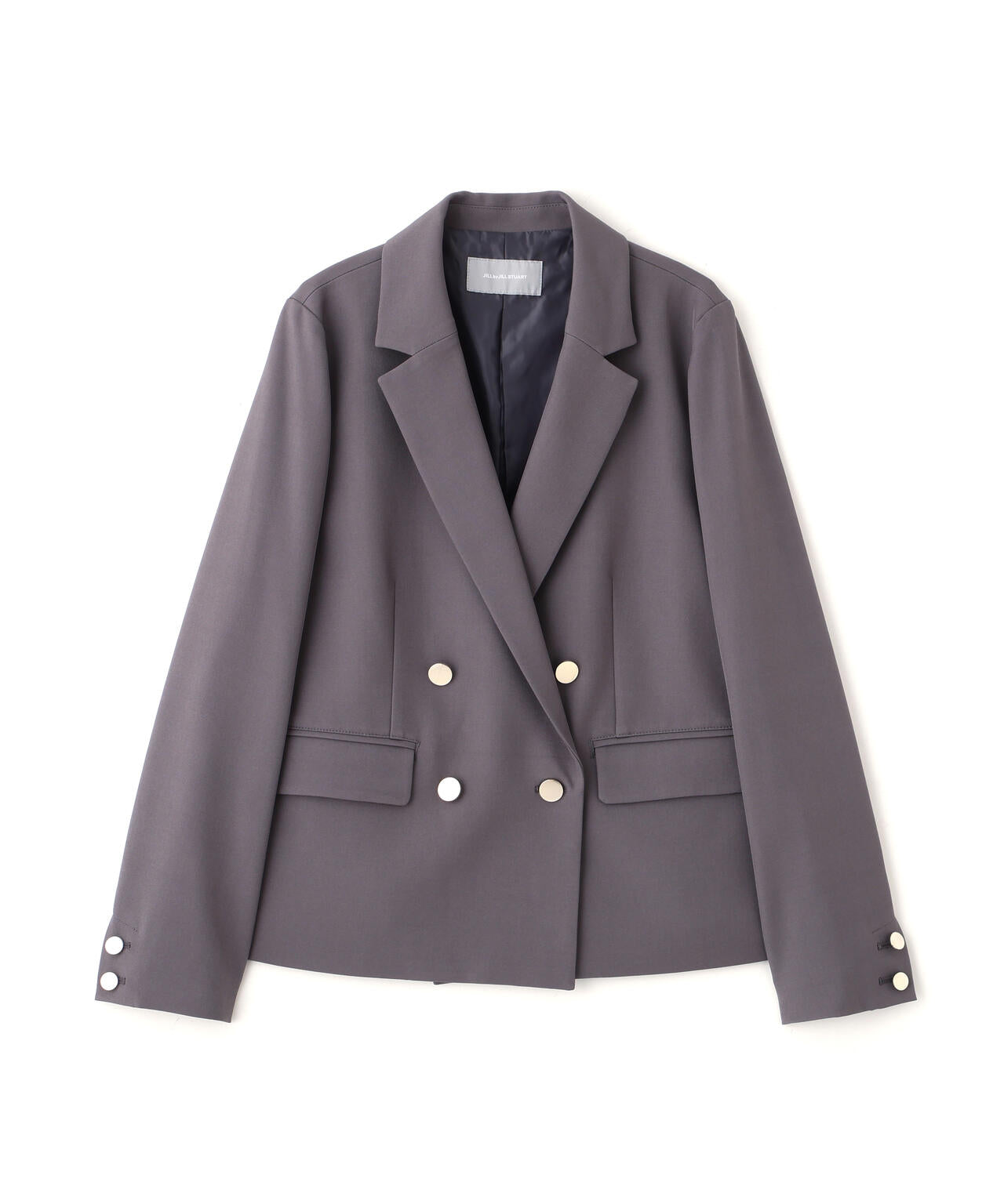 ＜セットアップ対応＞ベーシックツイルダブル釦ジャケット