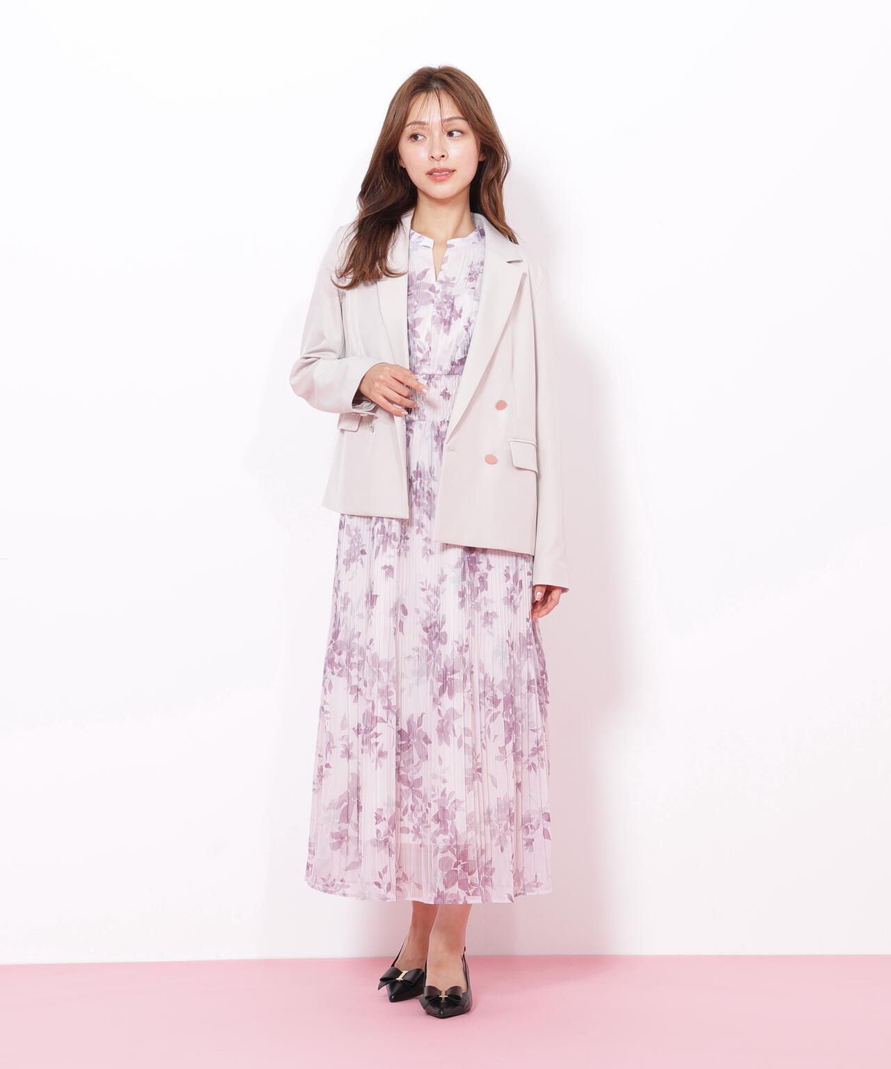 JILL by JILL STUART今期 ベーシックツイルダブル釦ジャケット セットアップ対応＞ベーシックツイルダブル釦ジャケット | JILL by