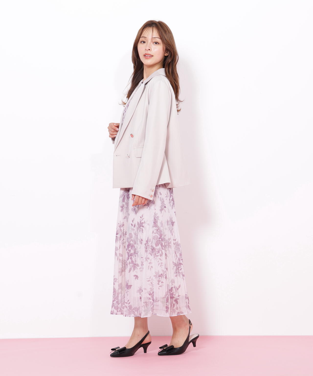 ＜セットアップ対応＞ベーシックツイルダブル釦ジャケット