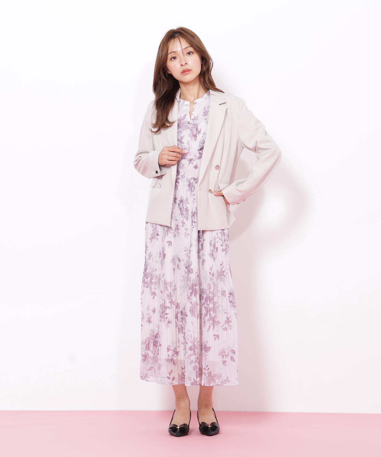 ＜セットアップ対応＞ベーシックツイルダブル釦ジャケット