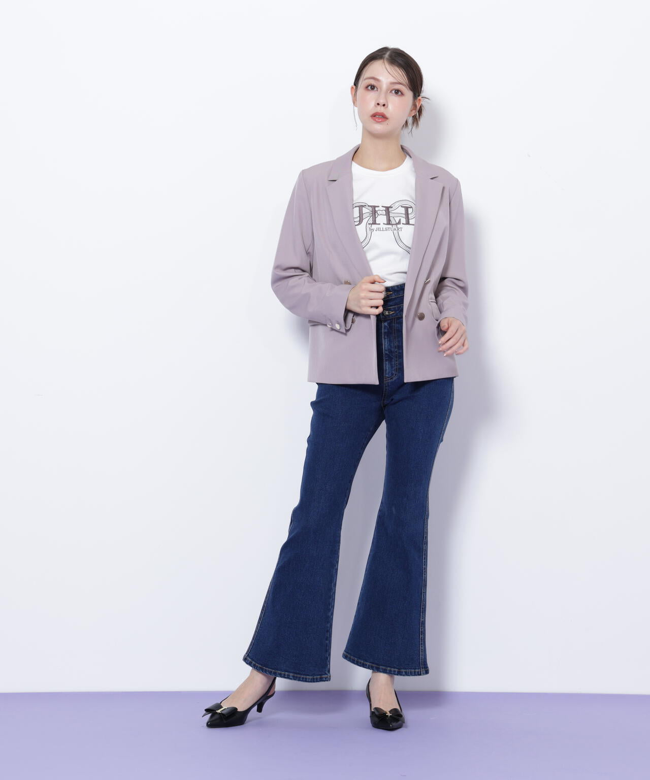 ＜セットアップ対応＞ベーシックツイルダブル釦ジャケット