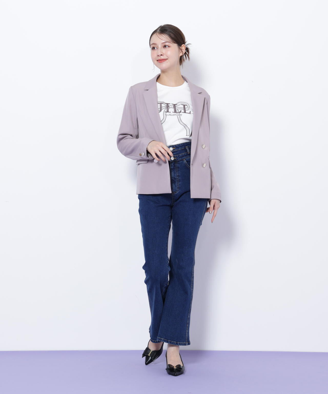 ＜セットアップ対応＞ベーシックツイルダブル釦ジャケット