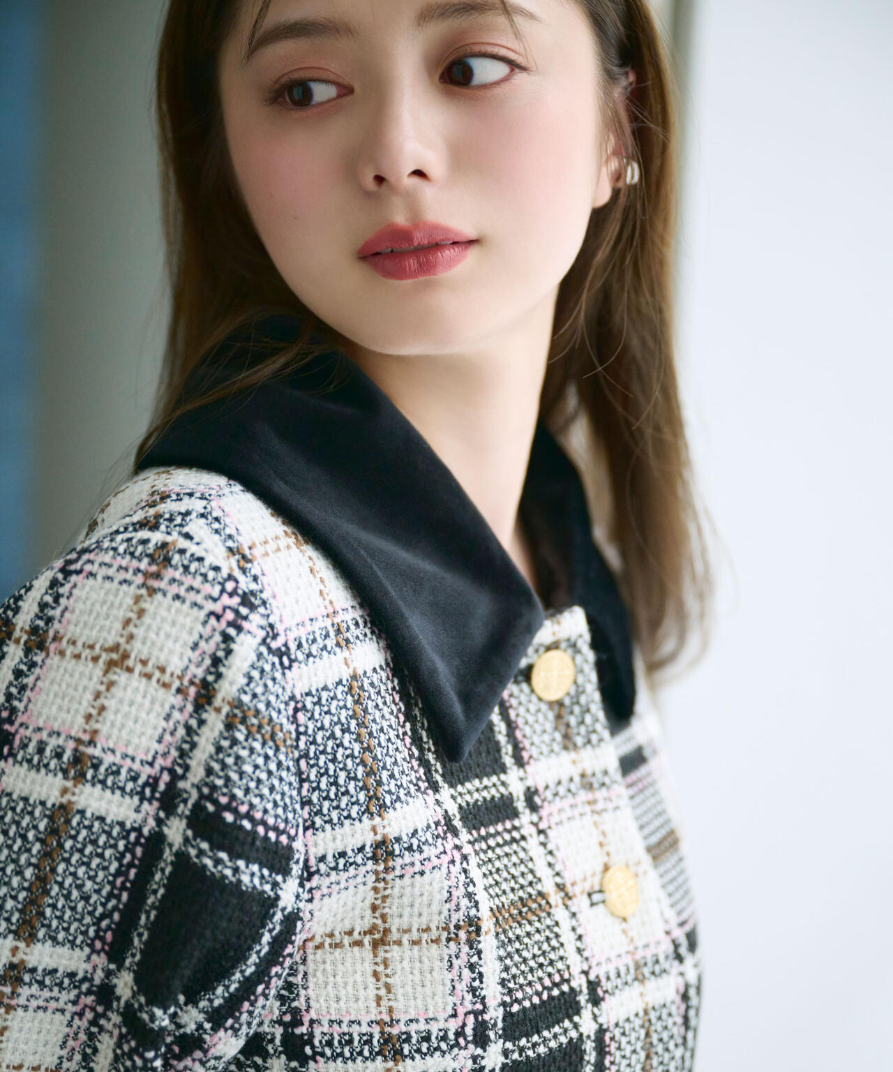 ループヤーンチェックジャケット