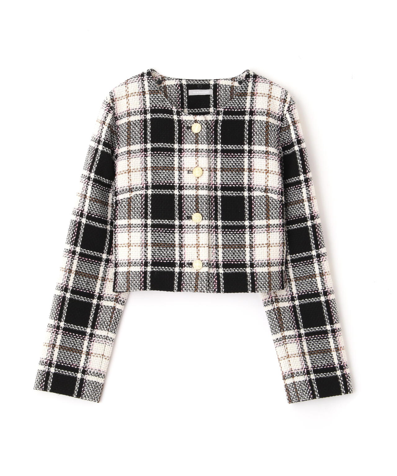 ループヤーンチェックジャケット