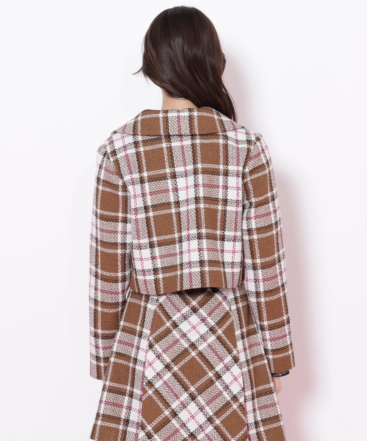 ループヤーンチェックジャケット