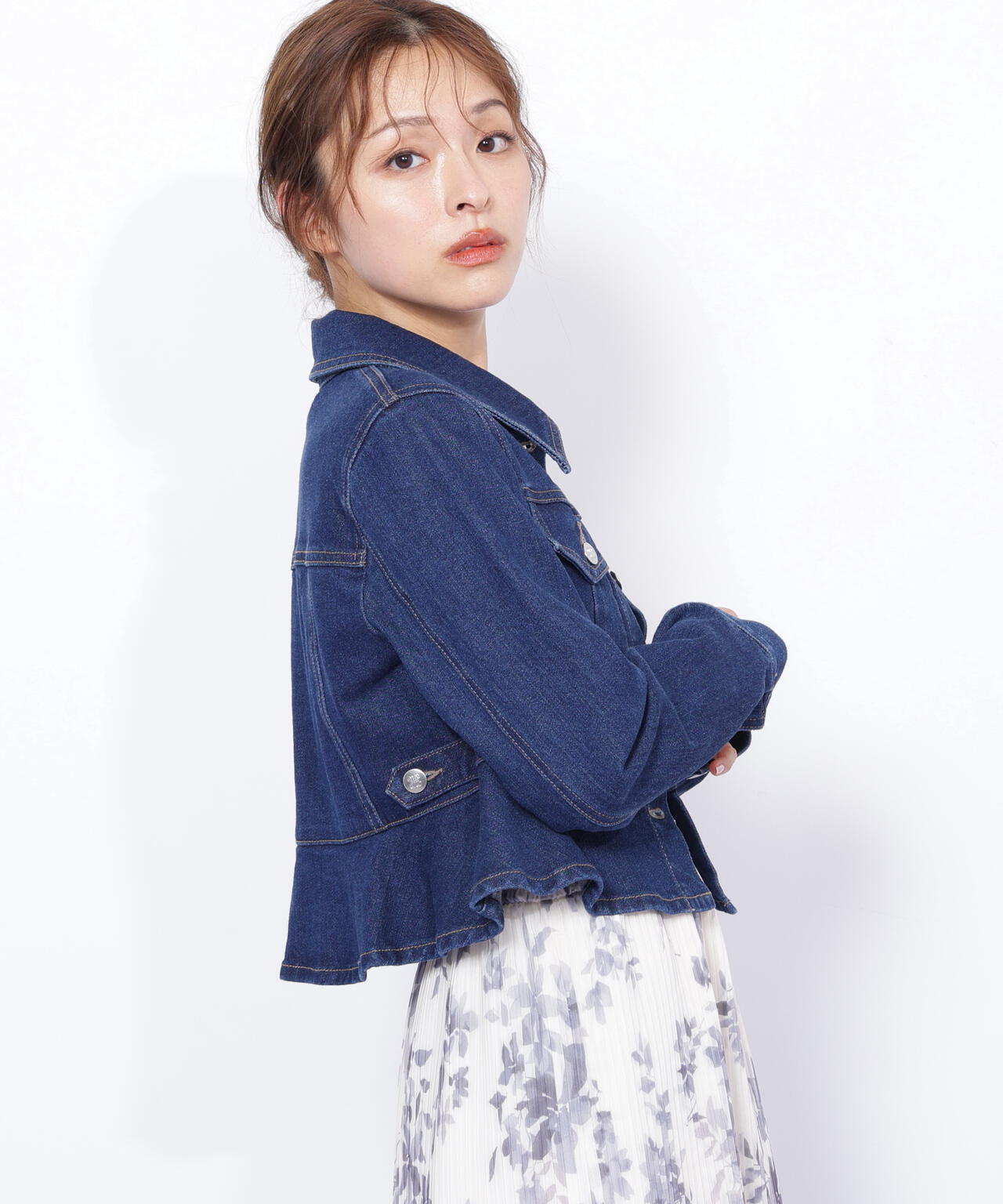 ペプラムデニムジャケット | JILL by JILL STUART（ジル バイ ジル