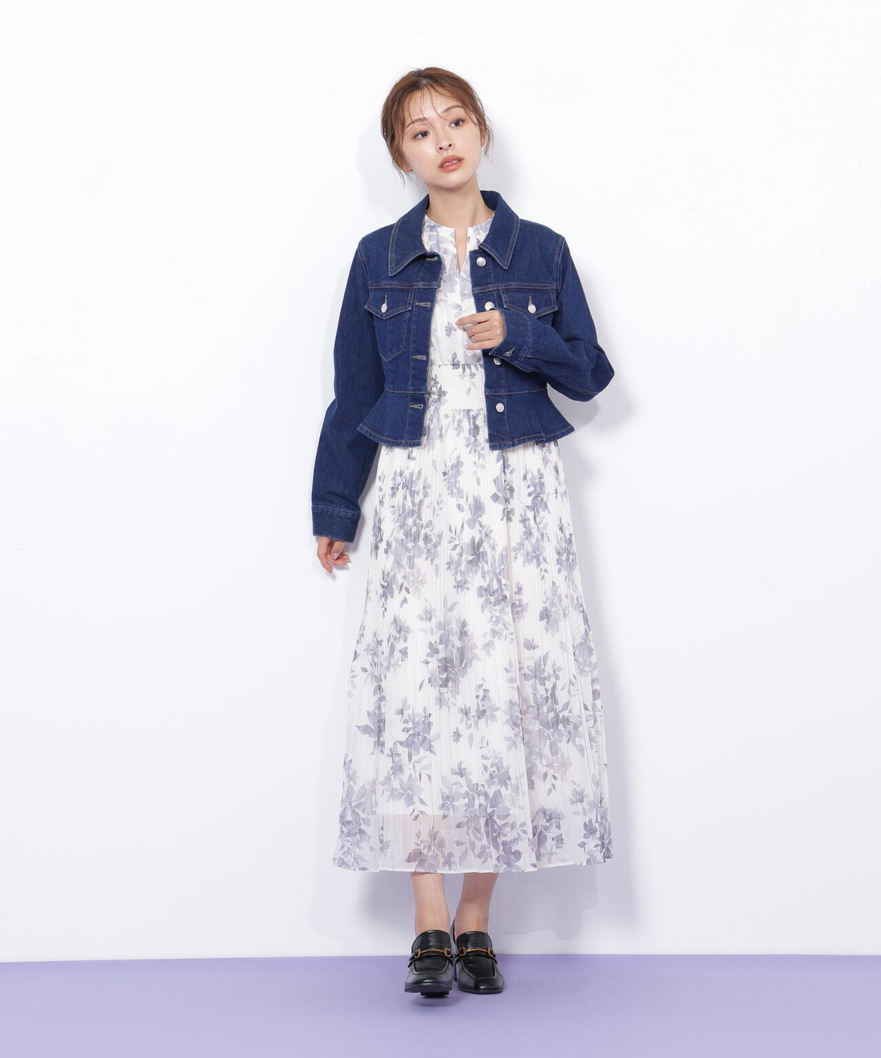 ジル バイ ジル スチュアート（JILL by JILL STUART）/ペプラムデニムジャケット ペプラムデニムジャケット | JILL by JILL STUART（ジル バイ ジル