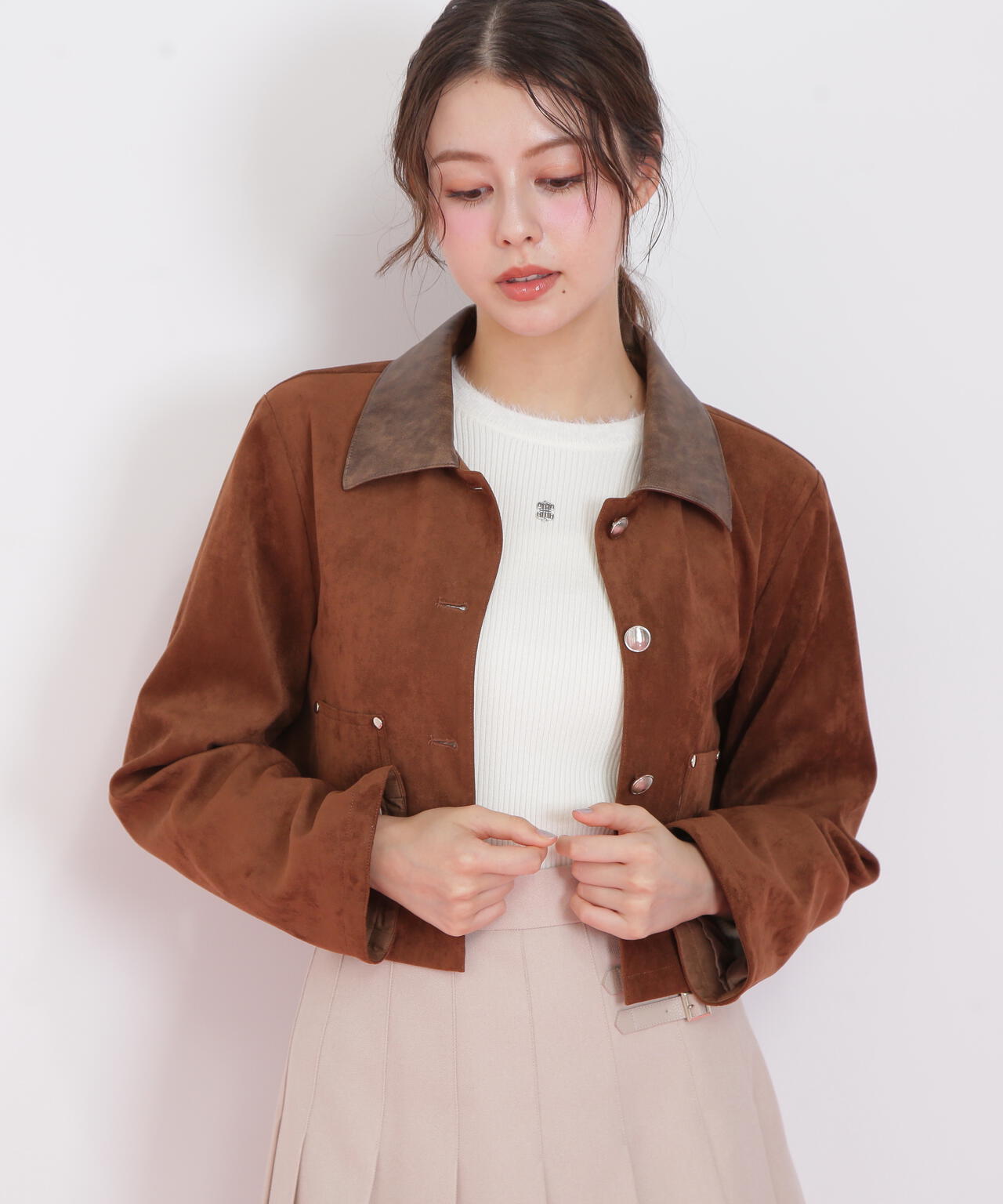 ⭐︎ブフト スエードジャケット⭐︎ショート丈 y2k ブルゾン フライトジャケット SINSS ブルゾン アウター A2 short flight jacket / A2ショート