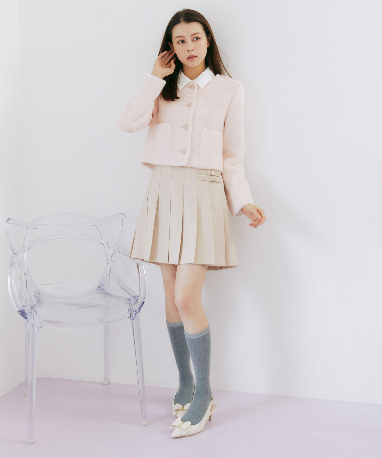 フェイクファーノーカラージャケット | JILL by JILL STUART（ジル