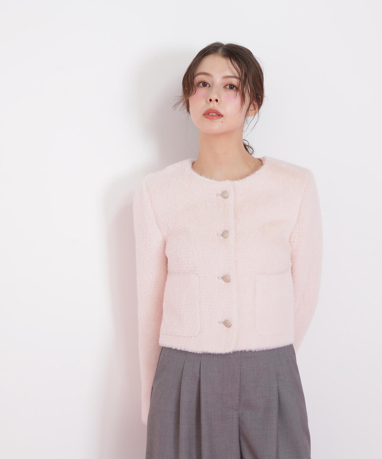 フェイクファーノーカラージャケット | JILL by JILL STUART（ジル