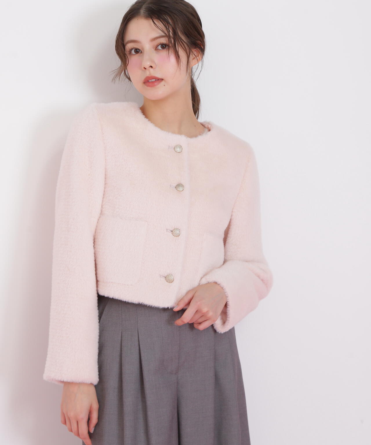 フェイクファーノーカラージャケット | JILL by JILL STUART（ジル