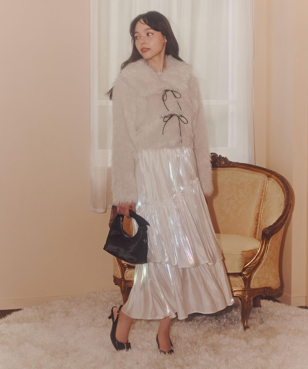 リボンダッフルショートファーコート | JILL by JILL STUART（ジル