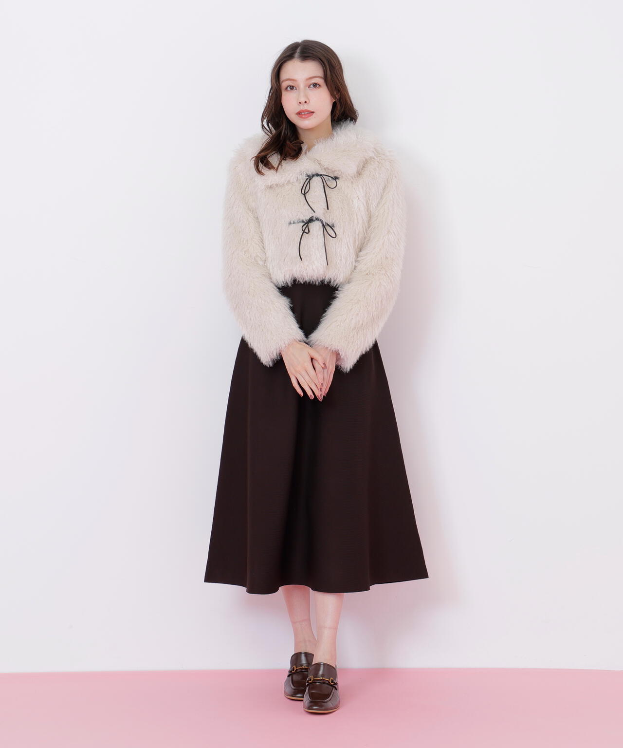 リボンダッフル　ラビットファーショートコート withsun リボンダッフルショートファーコート | JILL by JILL STUART（ジル