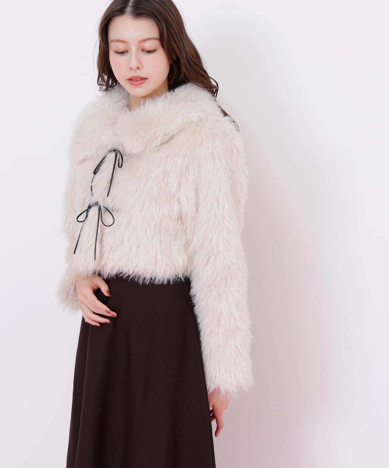 リボンダッフルショートファーコート | JILL by JILL STUART（ジル